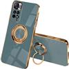 XINYEXIN Cover per Xiaomi Redmi Note 12 4G con Anello Supporto Ruota 360 Gradi, Moda Morbido TPU Silicone Case Antiurto Custodia per Xiaomi Redmi Note 12 4G - Bianco