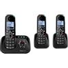 Amplicomms per Delta TELEFONI CORDLESS TRIO AMPLIFICATO PER ANZIANI SUONERIA 90DB VOLUME 35DB