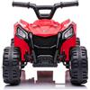 MR J toys&more Quad Elettrico per Bambini Rosso - Veicolo 4 Ruote Sicuro e Divertente, Batteria Ricaricabile 6V, Supporto 20kg, Ideale 18-36 Mesi con Funzione Retromarcia con Bauletto e Luci Led