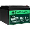 Green Cell GreenCell® Batteria AGM 12V 28Ah al piombo accumulatore sigillata VRLA Senza manutezione ricaricabile Batterie di ricambio ermetica giocattoli per bambini allarme UPS Peschereccio Trattorino