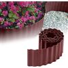 GARDENIX Bordi per aiuole ondulati Bordi per prato Bordi per aiuole in plastica Lunghezza 9 m, Altezza 10 cm, Marrone