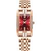 RORIOS Orologi da Donna Rettangolo Orologi da Polso Oro Rosa Acciaio Inossidabile Orologio Analogico Quarzo Signora Orologi Moda Diamante Rosso