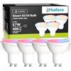 Sailsco Matter Lampadina WiFi GU10 Intelligente LED Smart,Compatibile con Alexa,Google Home,Smart Life, 4.7W(Equivalenti a 57 W),400LM,Dimmerabile RGB+2700K-6500K Lampadine Multicolore GU10,Pacco da 4