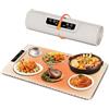 NCONCO Piastra riscaldante elettrica in silicone, pieghevole, con 3 temperature regolabili e timer per buffet, feste, ristoranti o scongelamento