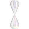 Bizzotto Clessidra Kronos trasp bianco perla h.39,7 cm