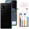 SRJTEK per Samsung Galaxy S20 /S20 5G SM-G980, SM-G981 Coperchio posteriore della Batteria Sostituzione del vetro posteriore Kit di riparazione Cassa posteriore originale con lente della fotocamera (nero)