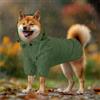 Navaris Cappotto Impermeabile Cane Taglia Media - Mantellina Pioggia - Mantella Antipioggia con Cappuccio Rimovibile - Impermeabili per Cani - Kway Cane - Misura M - Verde