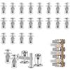 Fonyet 20 Pcs tasselli per cavità in metallo M8 x 30 mm dadi a petalo con vite per pareti sottili, porte cave e lamiera di ferro
