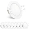 Obeaming 8 x Spot LED 12V Camper Faretti LED Incasso 12V, Dimmerabile Mini Spot LED per Camper Barca Furgone Roulotte, DIA 70mm CRI93 Alluminio (Bianco, 3000K)