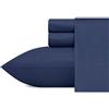 Nautica - Set di lenzuola per letto matrimoniale, in percalle di cotone, fresco e fresco, leggero e traspirante (Captains Navy, Queen)