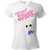 Sabor srl T-shirt Hello Spank. Maglietta Donna Cartone Animato. Maglia in Cotone. (XXL)