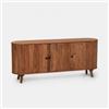 DEGHI Madia 175x40 cm in legno di acacia cannettato con 3 ante - Reed