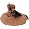 Danish Design Essentials - Cuccia per cani a forma di ciambella, beige, media, 50 cm, comoda e soffice, lavabile in lavatrice