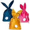 Papierdrachen, 3 sacchetti di con orecchie, cestino di Pasqua alternativo da riempire, dal design a coniglietto pasquale, di alta qualità e riutilizzabili, set 4