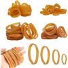 LuminaryLair 100 Pezzi Elastici Gialli 2,5/4/6/7cm - Larghi in Caucciù per Ufficio, Casa, Scuola - Resistenti e Riutilizzabili