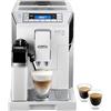 De'Longhi ECAM 45.760.W Eletta Cappuccino Macchina da caffè Automatica, 1450 W, 15 Bar, 2 Cups, Acciaio e plastica, Argento, Bianco