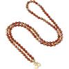 COAI Rosario Collana Pietre Naturali Uomo Donna, Collana Perle Mala 108 Grani in Agata Arancione Annodate a Mano e Ciondolo OM