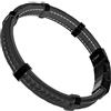 Dada Gioielli - Bracciale Uomo Acciaio e Cuoio Inox Satinato, Design Sportivo Pneumatico Auto Moto, Idee Regalo Uomo, Regolabile 20-21cm con Chiusura Magnetica, Nero