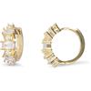 ORO&CO 925 Orecchini a cerchio in argento con zirconi bianchi