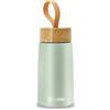 Boziee Borraccia termica da 250 ml, per bevande calde e fredde, senza BPA, in acciaio inox, per attività all'aperto (verde chiaro)