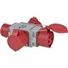 Brennenstuhl Adattatore CEE IP44 (1 spina CEE 400 V/32 A e 3 prese CEE 400 V/32 A, per uso costante in esterni, cantieri e aziende agricole)