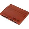 Jaimie Jacobs ® Portafoglio Magico con Incisione, Magic Wallet Flap Boy Slim - l'Originale - Protezione RFID, Portafoglio Uomo Piccolo, Porta Carte di Credito Slim (Marrone)