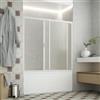 FORTE Sopra Vasca Maestro Due - Serie Skipper con Anta Scorrevole, in PVC e Acrilico, Chiusura Magnetica, Fantasia Bolle - 100% Made in Italy (Bianco, 150-140x150 cm)