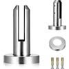 Wowlela Morsetto in Vetro, Supporto in Vetro Inox 304, 8-12mm Staffa in Vetro Regolabile, Morsetto per Vetro in Acciaio Inox, Ringhiera per Piscina Vetro Per Ringhiera Balaustra Per Balcone Piscina