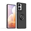 SEAHAI Cover per Motorola Moto G85 5G, Glassato Traslucido Dura PC Protettiva Custodia Silicone TPU Bumper Antiurto AntiGraffio Case con 360° Anello Supporto, Nero