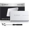 ORICO SSD SATA 512GB, Unità a Stato Solido Interna 2.5 fino a 500 MB/s, SSD 3D NAND SATA III con Guscio in Alluminio, per Desktop Laptop PS4 NAS DIY Unità Esterna - S500PRO