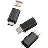 WASRUYI Adattatore micro usb ricarica(3 Pack)per lightning femmina a microusb maschio caricabatterie per cavo Apple iPhone compatibile per Samsung S7 S6 edge+ S7Active note5 Android cellulare jack adattatori