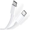 Adhiper Cavo USB-C a USB-C 60W 20V/3A Cavo di Ricarica Rapida Compatibile con Huawei MateBook D16/16s, MateBook 15, MatePad Air/Pro 13.2, Serie Nova 10/11, Serie Mate 40 ecc. (50cm/Bianco)