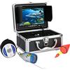 EBAYTV Macchina Fotografica Subacquea, 100. 0TVL. Kit videocamera da pesca subacquea 12 PCS LED. Finder di profondità delle luci for la pesca(G001M-30M-W)