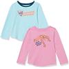 Amazon Essentials Disney | Marvel | Star Wars | Frozen | Princess T-Shirt a Maniche Lunghe Bambine e Ragazze, Pacco da 2, Marvel Assemble, 9 Anni