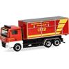 herpa Modello Camion MAN TGX XL Euro6C Ribaltabile Vigili del Fuoco Wuppertal, veicolo di servizio, modellino in scala 1:87, pezzo da collezione, Made in Germany, plastica