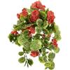 Flair Flower Fioriera artificiale appesa a gerani di geranio artificiale, geranio, piante da balcone