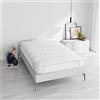 Italian Bed Linen Topper Singolo 80x195 cm Elegant Made in Italy Trapuntato con Elastici per Massimo Comfort