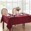 Elrene Tovaglia damascata, poliestere, mirtillo rosso, 132 x 132 cm (quadrata)