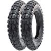 Union EGC10CRU Coppia Pneumatici Cross 100/90-10 per Piaggio Ape 50 MINICROSS Mini Moto Scooter TASSELLATI 6PR TT GOMME COPERTONI