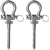 lalago 2 Pezzi Ganci per Altalena, Ganci in Acciaio Inox per Carichi Pesanti, Ganci per Portico, Ganci per Sedie, Ganci per Soffitto per Amaca, Corda, Sedia, Borsa da Boxe