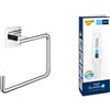 GROHE Start Cube Portasciugamani ad anello con GROHE QuickGlue A1 - (metallo, fissaggio nascosto, viti e tasselli inclusi), misura 193 mm, cromato, 40975000