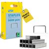 Rapid Confezione da 5000 Graffe N.140/6 per Plastica Sottile, Cartone e Tappeti in Acciaio Zincato, Struttura a Filo Piatto, Lunghezza Gamba 6 mm