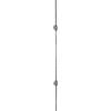 IAM DESIGN Asta decorativa da 1000 mm/VK12 per saldare con 2 bottoni decorativi Ø 32 mm, asta in ferro battuto martellata