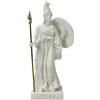 Generic Statua di Atena Minerva, piccola dea greca romana, in alabastro, bianca, 15 cm