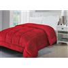 Corredocasa Piumone/Piumino Trapunta Coral Tinta Unita Caldo Double Face Vellutata Cinigliata Soffice Morbida Moderno Durevole Ideale per Casa Letto Famiglia Made in Italy(Singolo, Bordeaux)