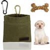 vsshe Borsa Addestramento Cane, Borsa Porta Snack per Animali Domestici, Porta Snack Cane, Sacchetto per Cani a Mani libere con moschettone, per addestramento di Cani (Verde)