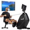 Skandika Vogatore Munin | pieghevole, resistenza magnetica a 16 livelli, compatibile con l'App Kinomap, fino a 190 cm, ideale per uso domestico (nero)