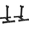 GORILLA SPORTS® Supporto per Bilanciere - Coppia, Altezza Regolabile, 52 x 46 x 56-71 cm, in Acciaio, Nero - Rack da Squat, Pesi Rack, Porta Manubri, Stand per Sollevamento, Palestra Casa, Fitness