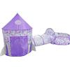 Benebomo Tenda per bambini 3 in 1 con vasca per le palline,tunnel gioco per bambini,tenda da gioco per bambini,Viola, adatto a ragazzi e ragazze, può essere giocato all'interno e all'esterno