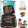 OSDUE Scacchiera Intellettuale per Bambini, 120Palline Eliminazione con Palla Arcobaleno Gioco D-ual Multigiocatore Strategia Educativo Giocattolo Portatile Allenamento di Memoria Dama Gioco da Tavolo